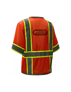 GSS™ Class 3 Hype-Lite Orange Safety Vest w/Reflective Trim - 24 minimum