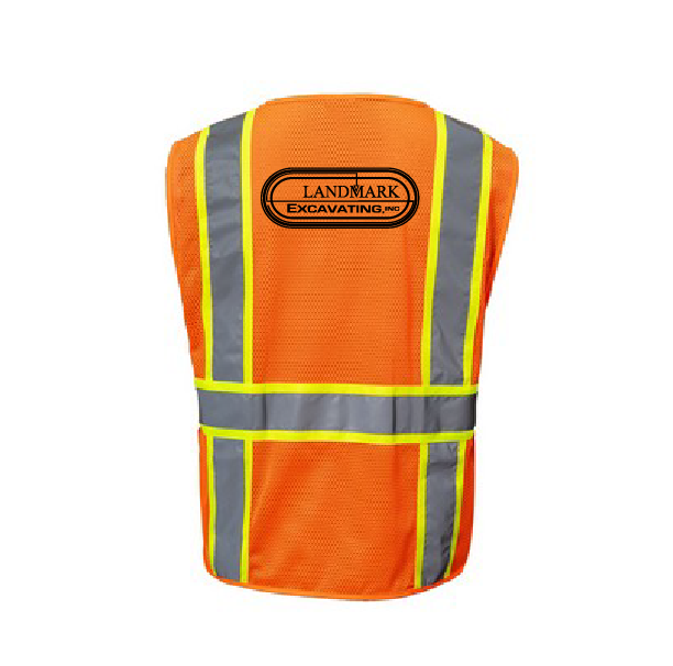 3.8 Oz. Polyester Class 2 Reflective Safety Vest With 4 Pockets & Dual Mic Tabs